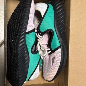 Adidas Green and Pink Sneakers with Modern Design